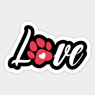 love for dogs and cats ♥ Sticker